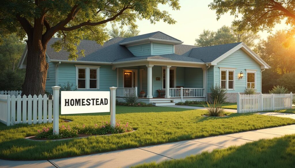 Texas ranch home with homestead exemption documents showing property tax savings