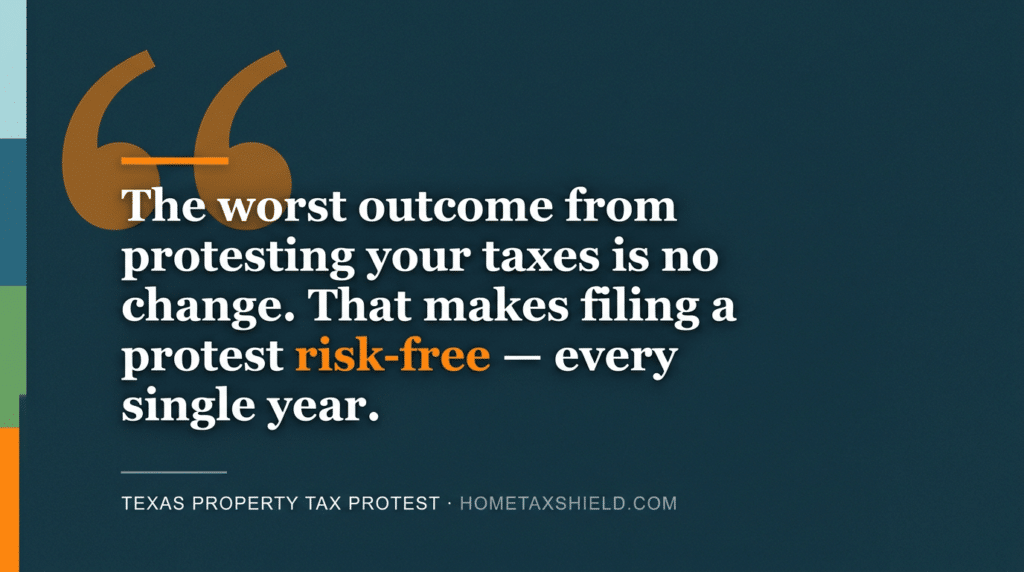 texas property tax protest risk free