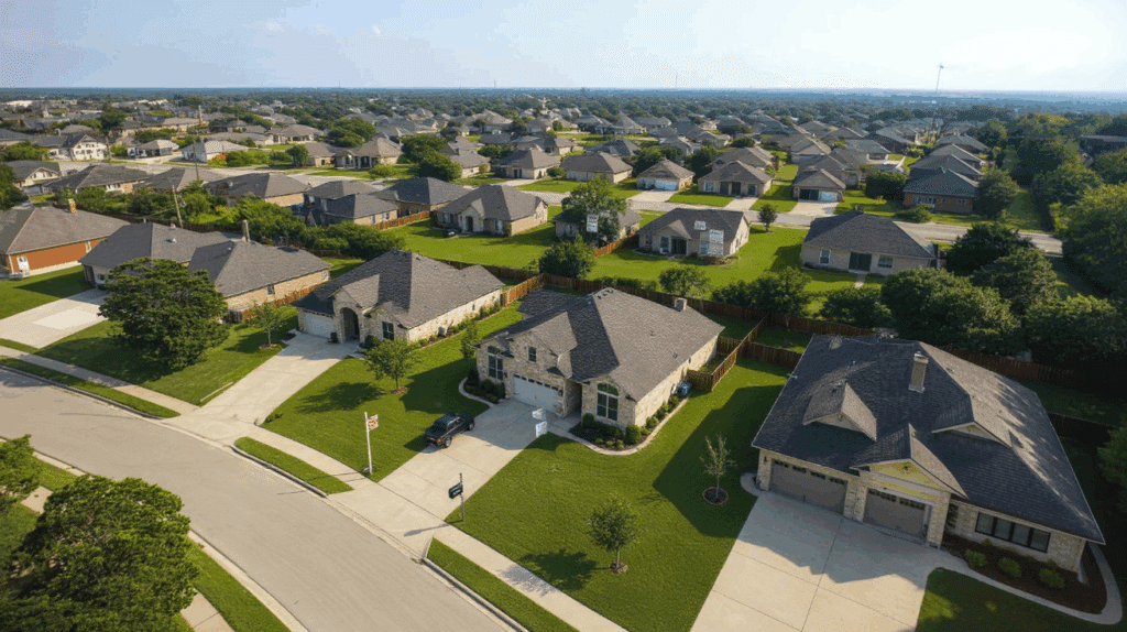 Texas suburban homes with different property tax assessments despite similarities