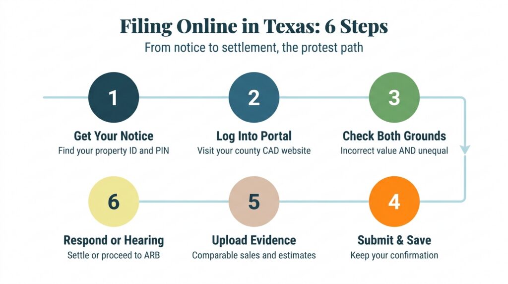 Filing online in Texas: 6 steps