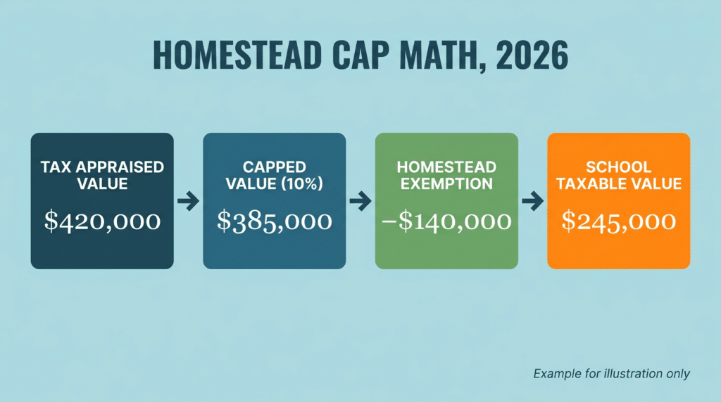 Homestead cap math 2026