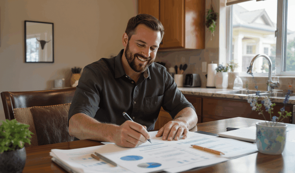 homeowner doing property assessment