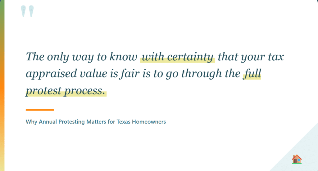 Why annual protesting matters for  texas homeowners