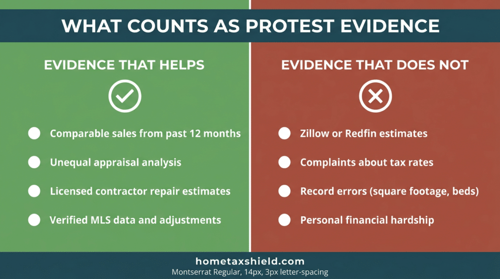 What counts as protest evidence
