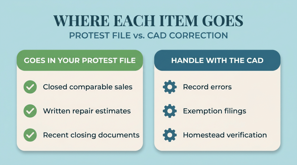 Protest file vs CAD correction